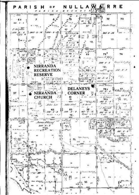 1920s Parish Map showing “Delaney’s Corner”