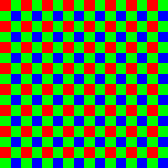 Example of a GRGB Bayer pattern