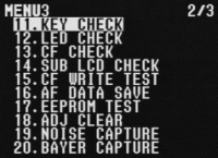 Menu 3, 2nd screen