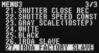 Menu 3, 3rd screen